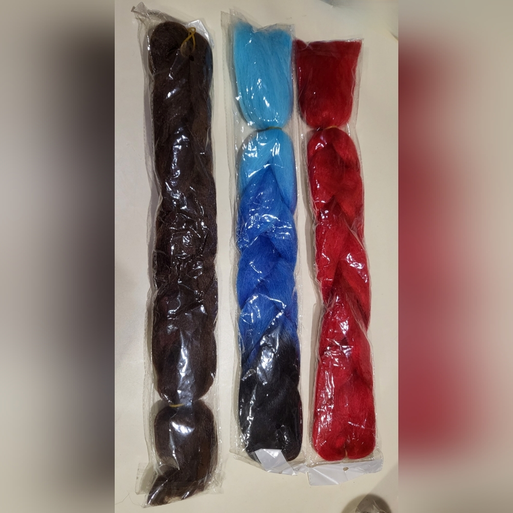 SET 3 Super Cute 24"   Long Jumbo. Braiding Hair Extensions. Braids 100g each.